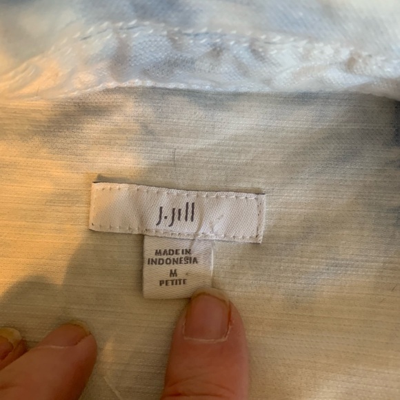 J. Jill Blue and white Casual Lightweight jacket - Picture 4 of 4